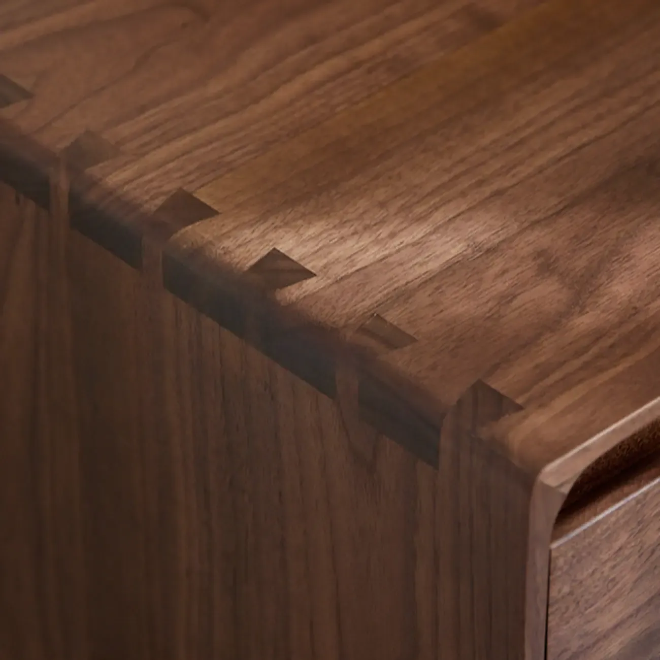 Compact Modern Wood Drawer Nightstand Image - 9