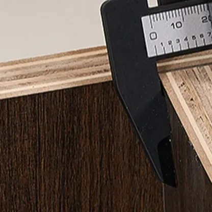 Illuminated Modern Wood Glass Nightstand Storage Image - 10