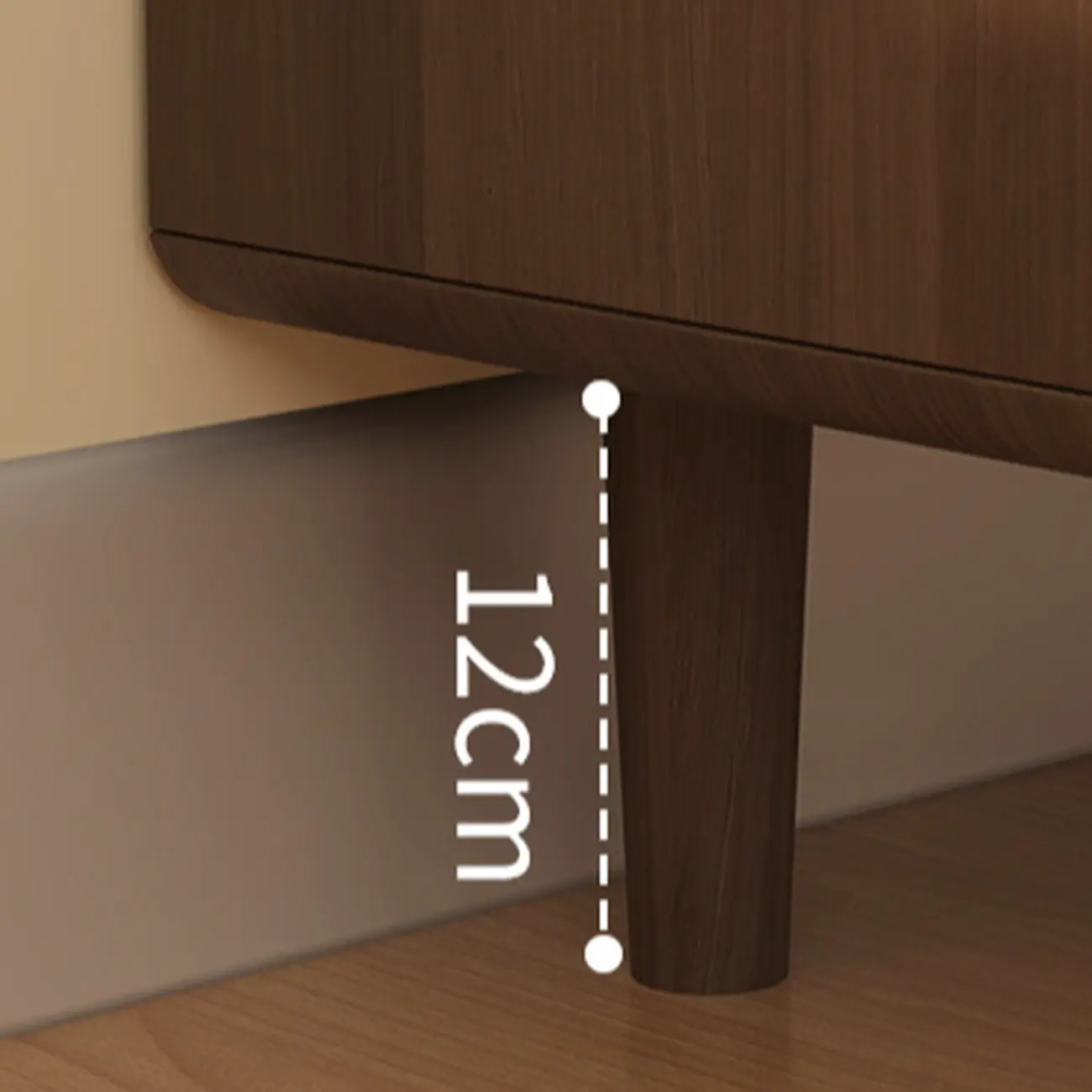 Elegant Natural Finish Wood 2-drawer Nightstand with Legs Image - 7 | homeyfad