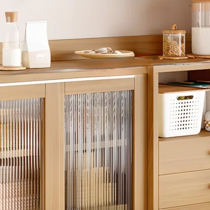 Modern Slab Sideboard with Drawers Cabinets Image - 4