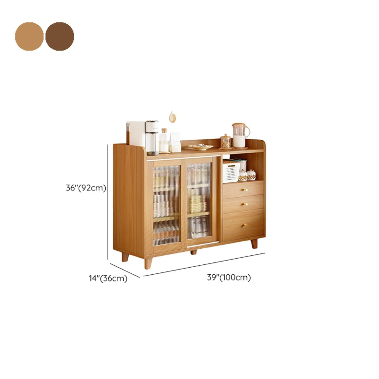 Modern Slab Sideboard with Drawers Cabinets Image - 12 | homeyfad