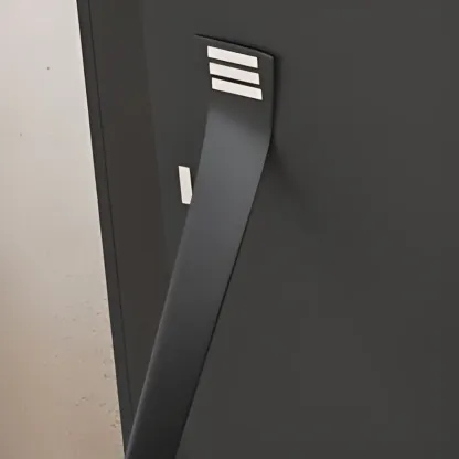 Modern Upholstered Leather Bedroom Bench with Storage Image - 6