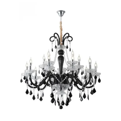 French Luxury Geometric Candelabra Adjustable Chandelier Image - 2