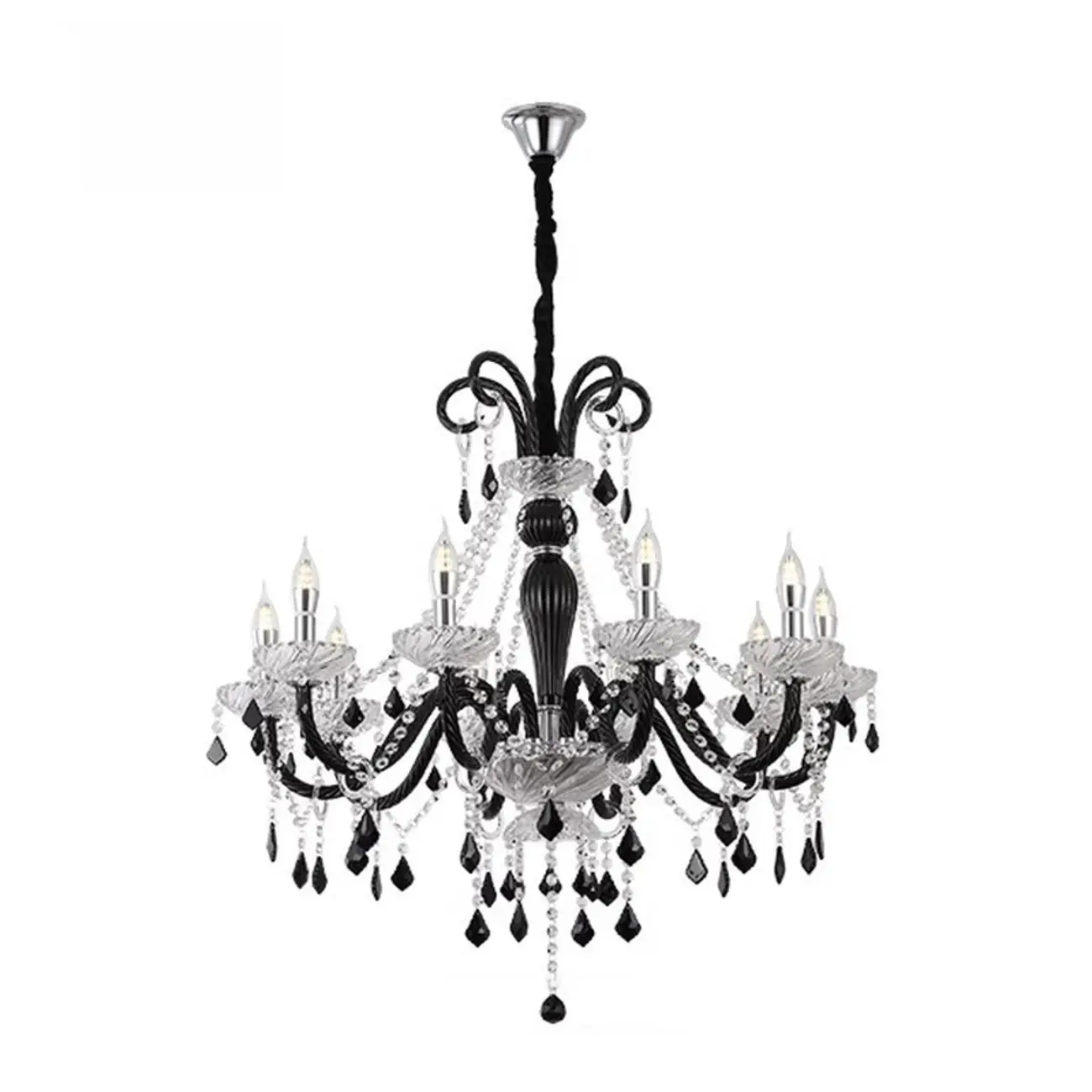 French Luxury Geometric Candelabra Adjustable Chandelier Image - 5 | homeyfad