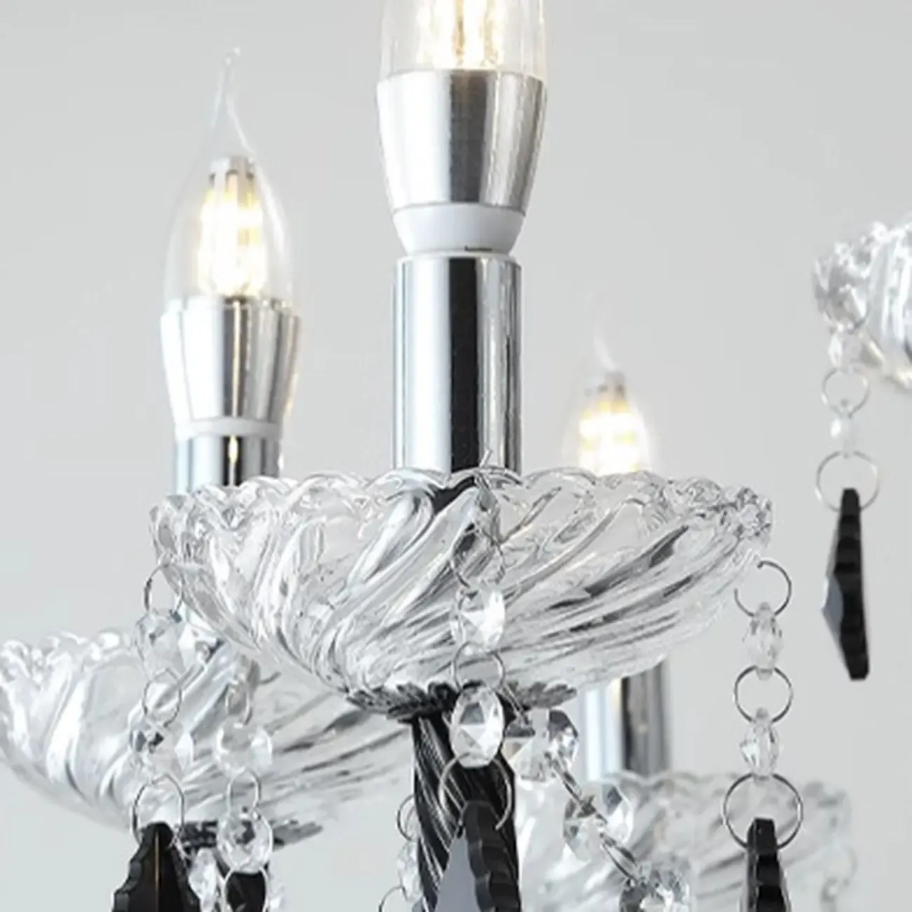 French Luxury Geometric Candelabra Adjustable Chandelier Image - 10