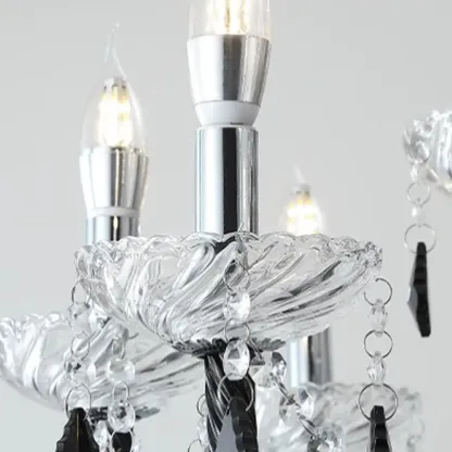 French Luxury Geometric Candelabra Adjustable Chandelier Image - 10