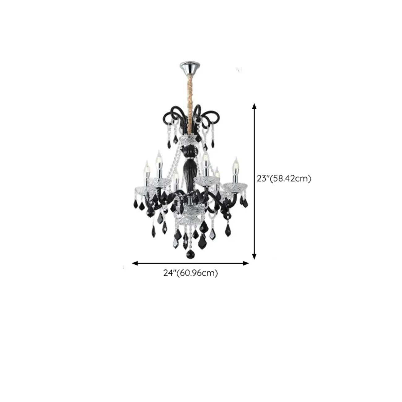 French Luxury Geometric Candelabra Adjustable Chandelier #size | homeyfad