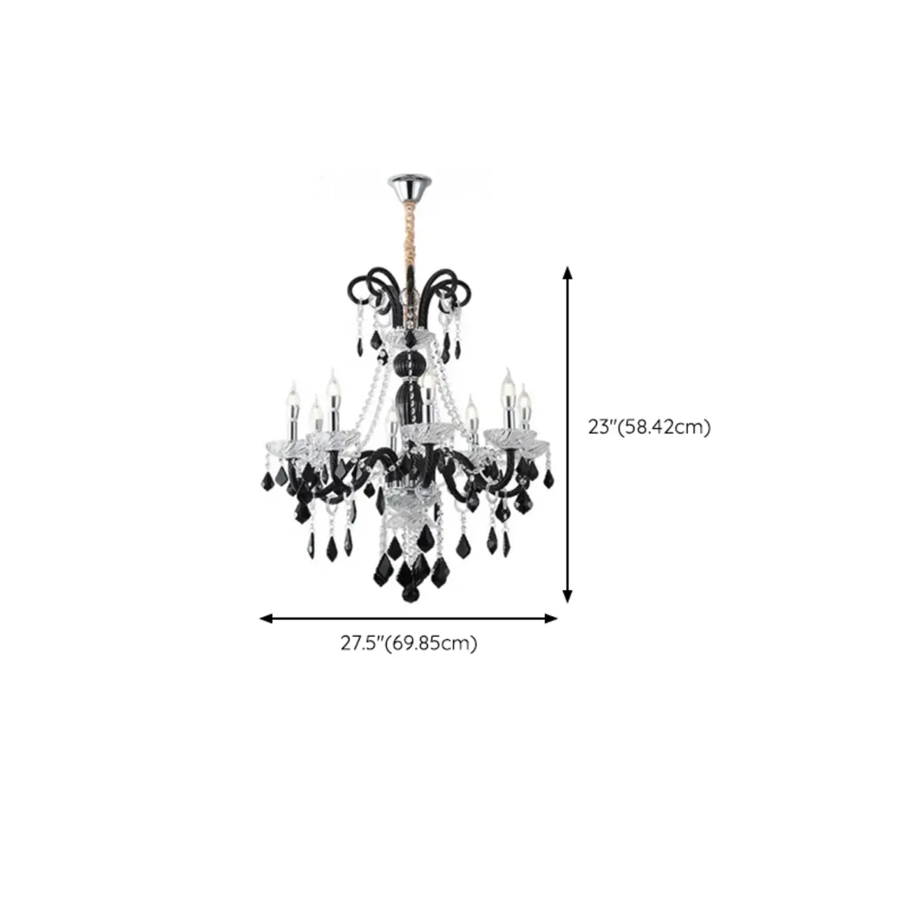 French Luxury Geometric Candelabra Adjustable Chandelier Image - 12 | homeyfad