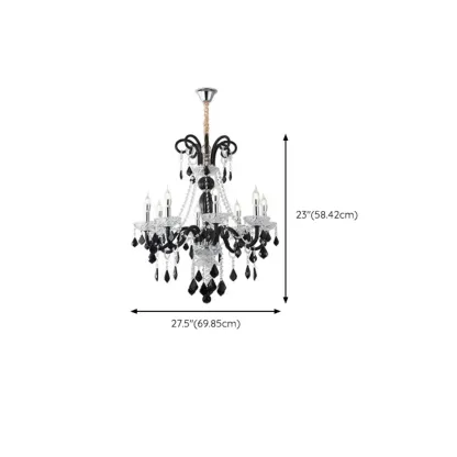 French Luxury Geometric Candelabra Adjustable Chandelier Image - 12