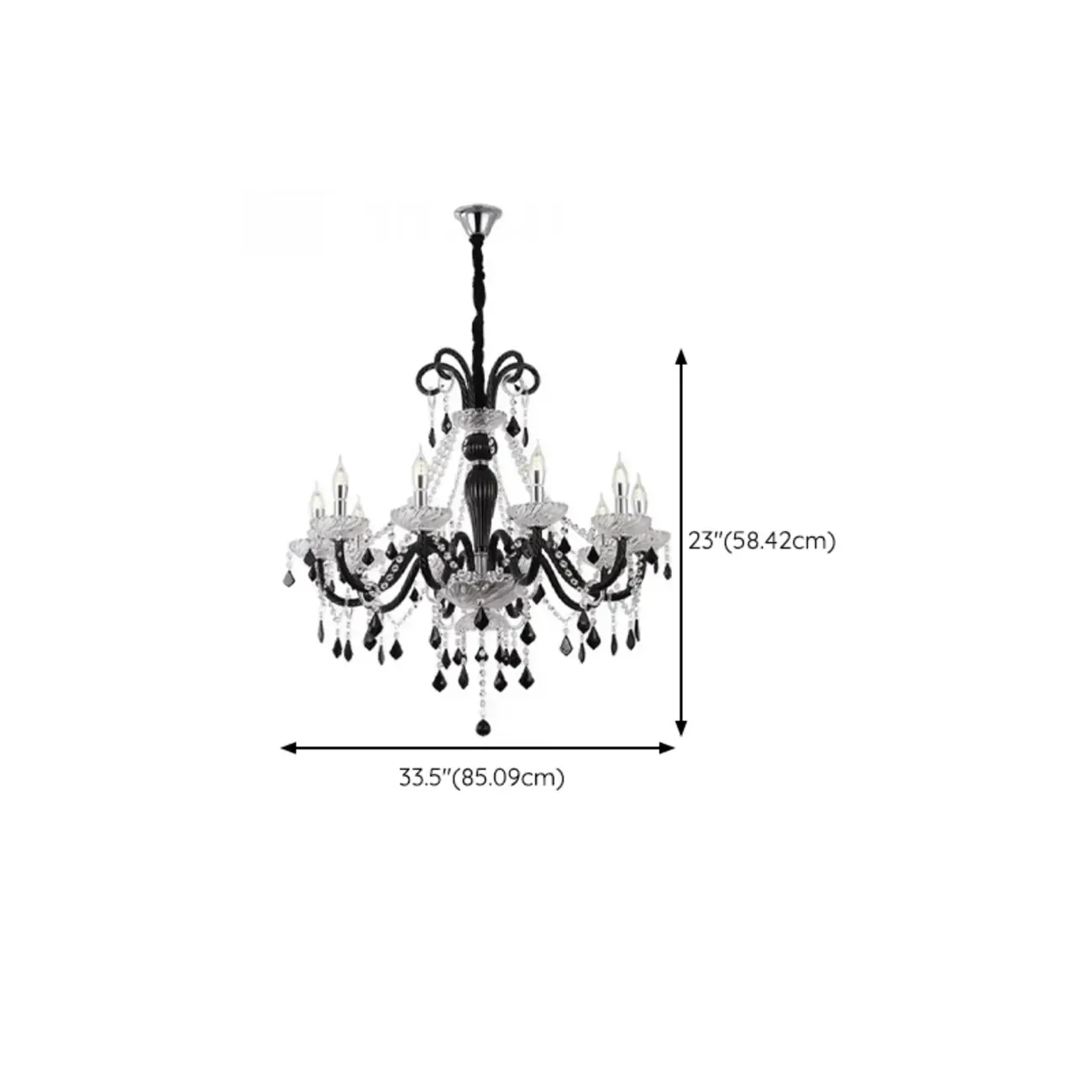 French Luxury Geometric Candelabra Adjustable Chandelier Image - 13