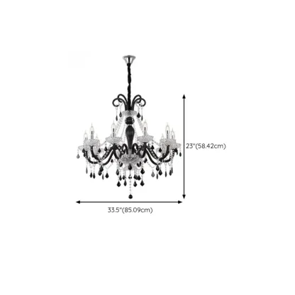 French Luxury Geometric Candelabra Adjustable Chandelier Image - 13