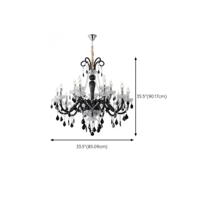 French Luxury Geometric Candelabra Adjustable Chandelier Image - 14