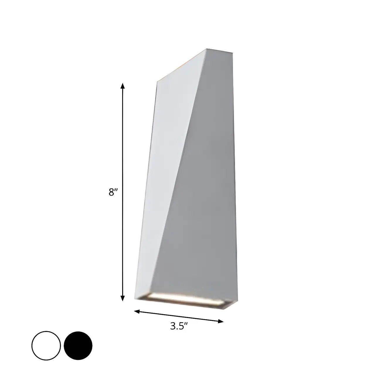 Modern Black Triangular Metal LED Outdoor Wall Light Image - 9 | homeyfad