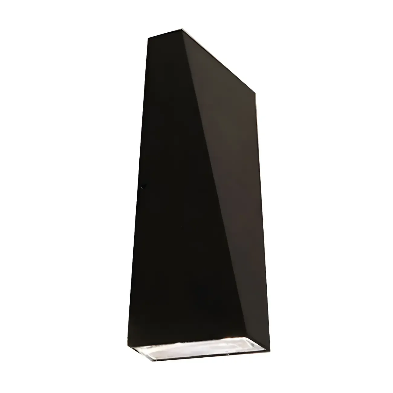 Modern Black Triangular Metal LED Outdoor Wall Light Image - 4