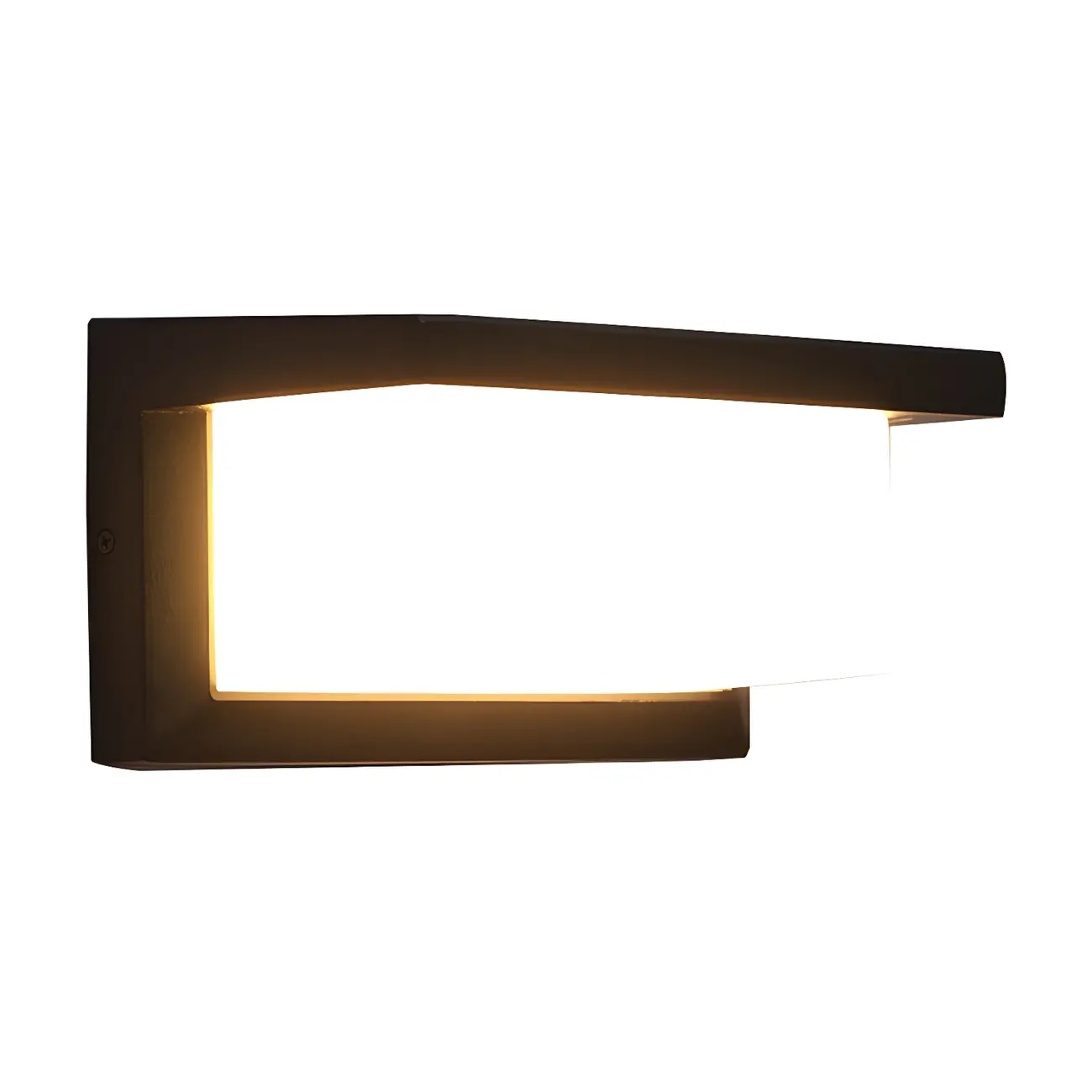 Modern Metal Black Rectangular LED Wall Light for Outdoor | homeyfad
