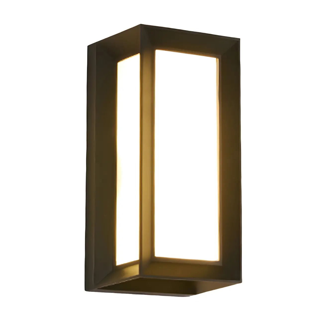 Modern Metal Black Rectangular LED Wall Light for Outdoor | homeyfad
