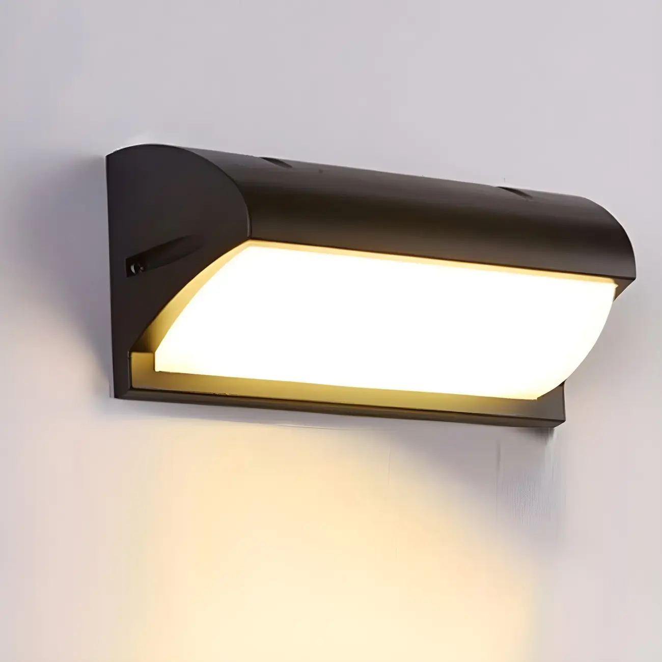 Modern Metal Black Rectangular LED Wall Light for Outdoor | homeyfad
