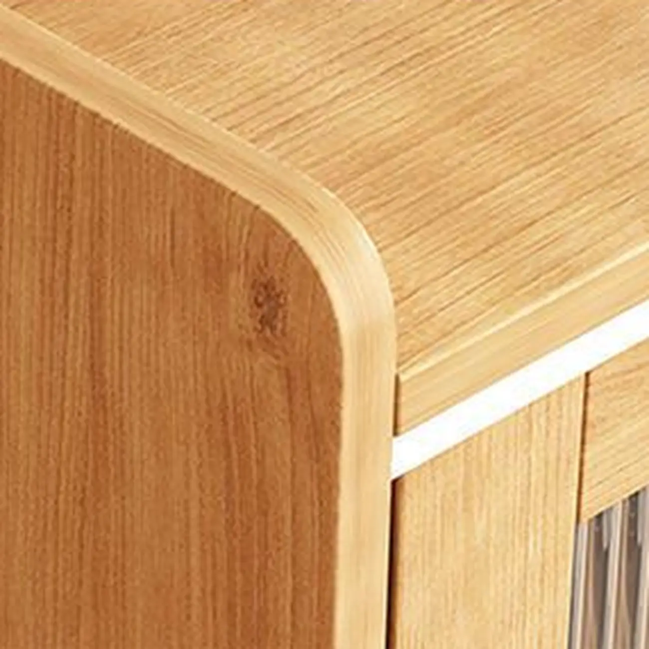 Modern Wood Narrow Sideboard with Sliding Doors Image - 11 | homeyfad