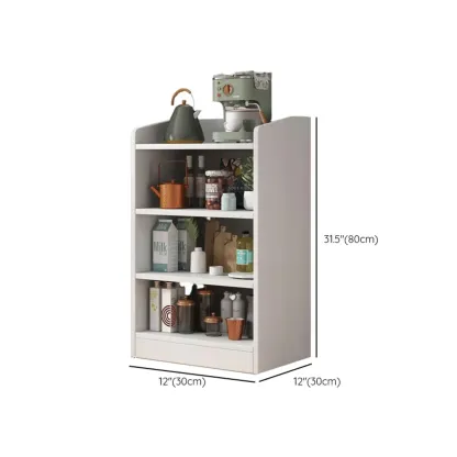 Modern Wood Narrow Sideboard with Sliding Doors Image - 20