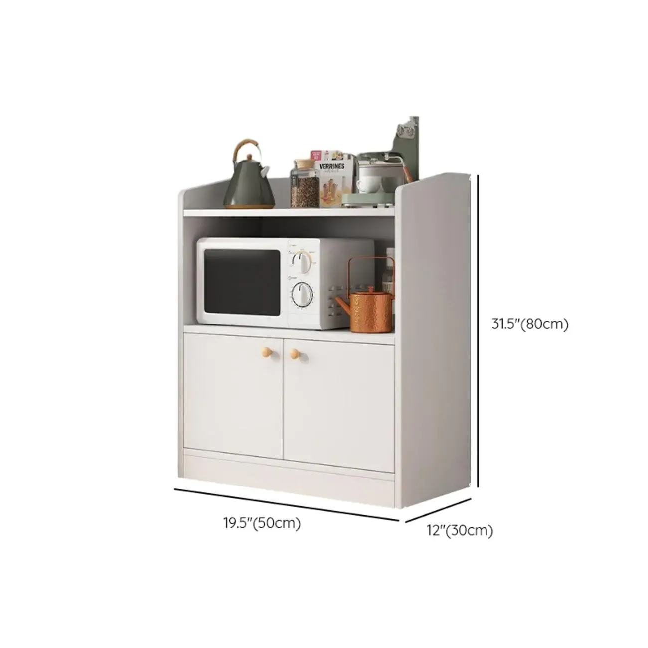 Modern Wood Narrow Sideboard with Sliding Doors Image - 21