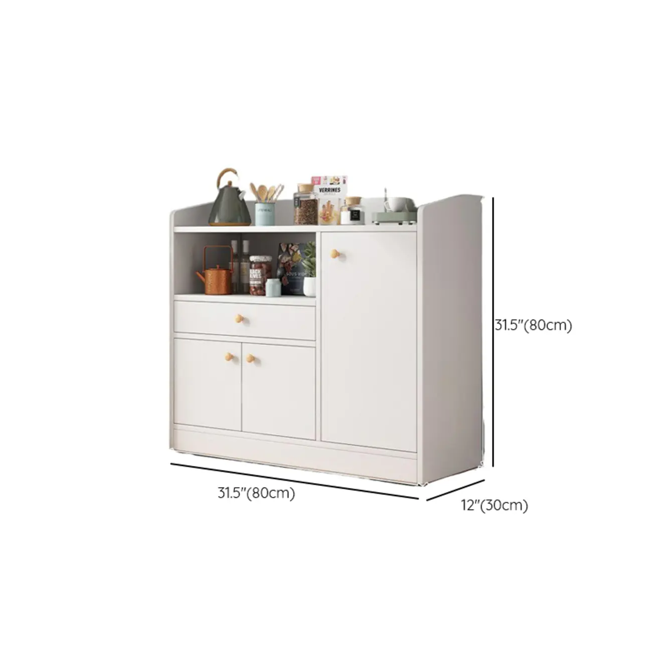 Modern Wood Narrow Sideboard with Sliding Doors Image - 22 | homeyfad