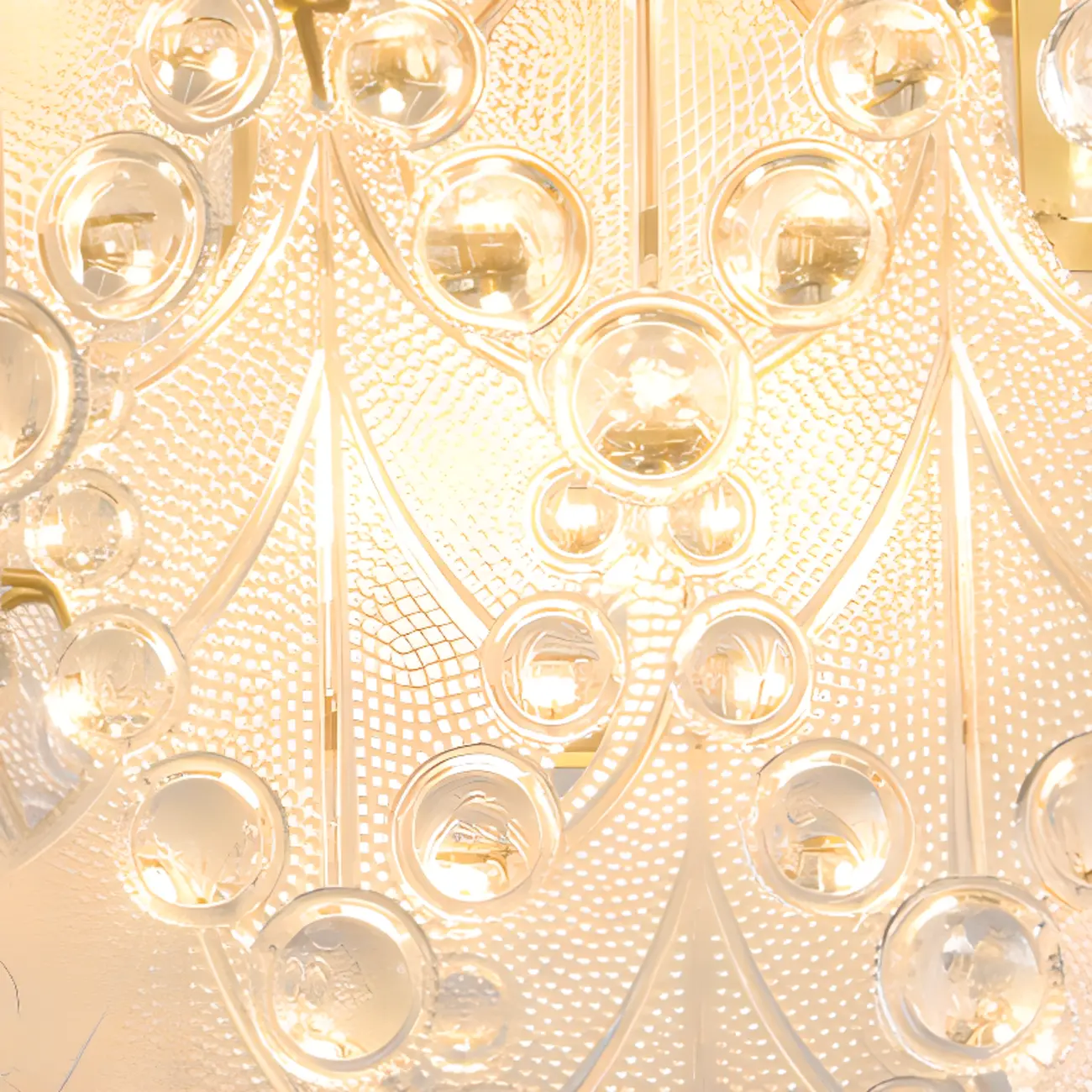 Gold Crystal Beads Chandelier with Elegant Design Image - 10 | homeyfad