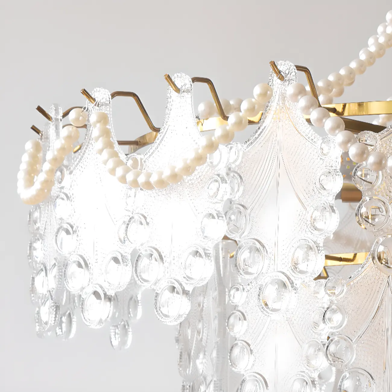 Gold Crystal Beads Chandelier with Elegant Design Image - 12 | homeyfad