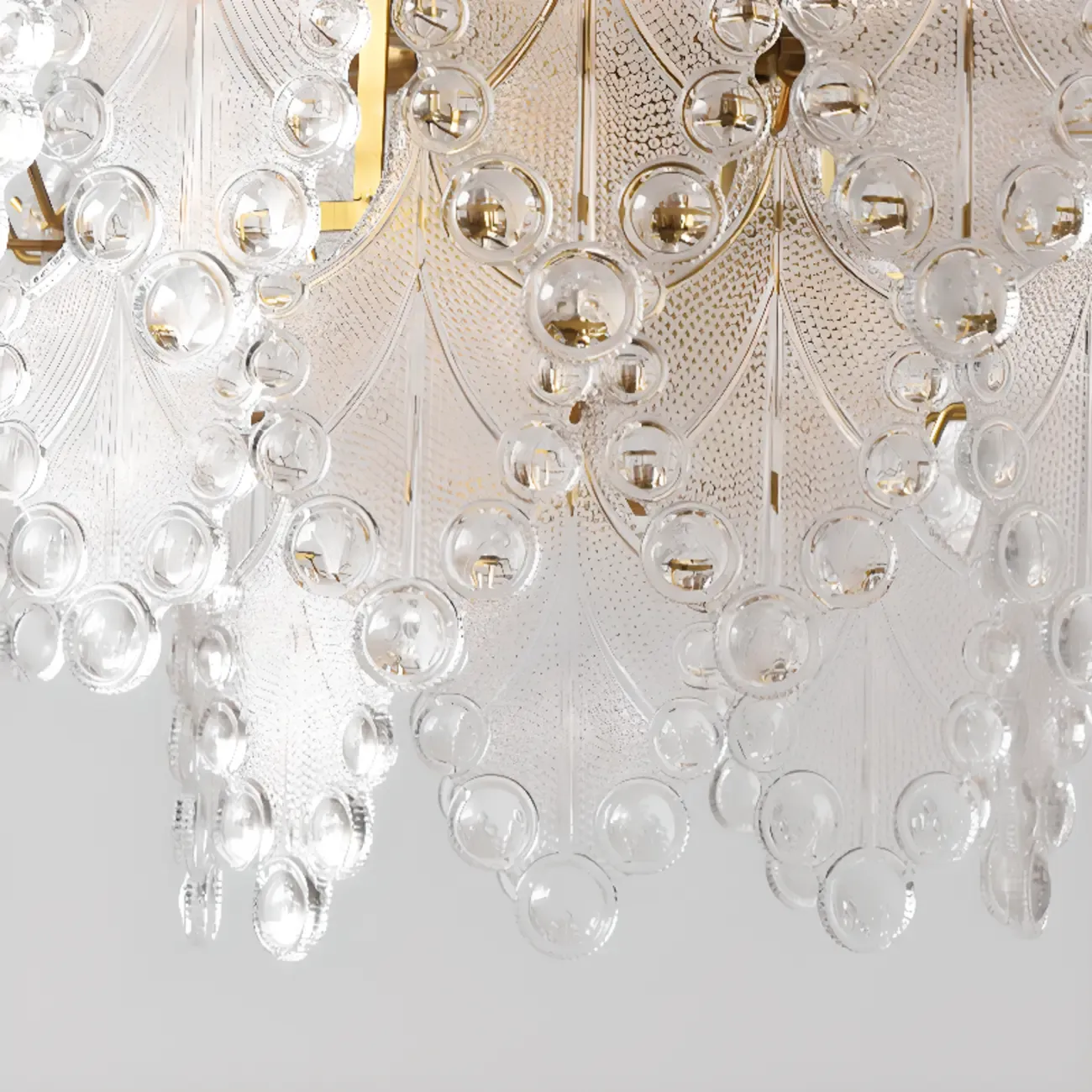 Gold Crystal Beads Chandelier with Elegant Design Image - 14