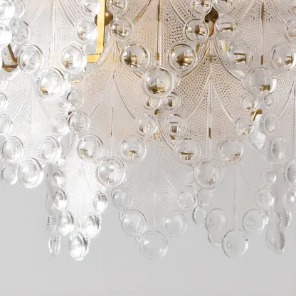 Gold Crystal Beads Chandelier with Elegant Design Image - 14
