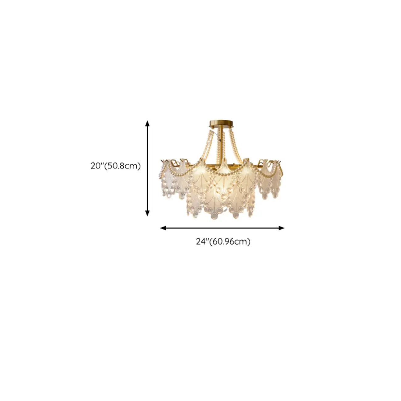 Gold Crystal Beads Chandelier with Elegant Design Image - 18 | homeyfad