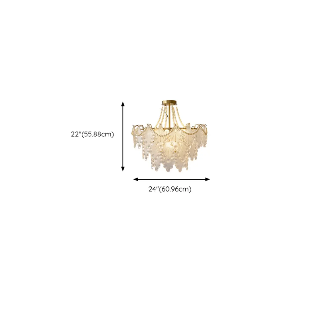 Gold Crystal Beads Chandelier with Elegant Design Image - 19 | homeyfad