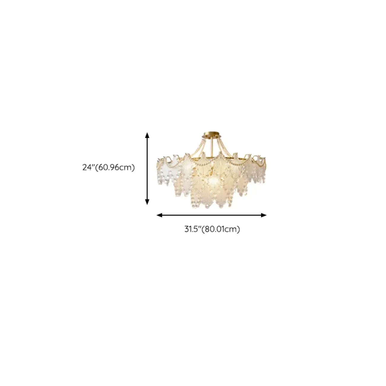 Gold Crystal Beads Chandelier with Elegant Design Image - 21
