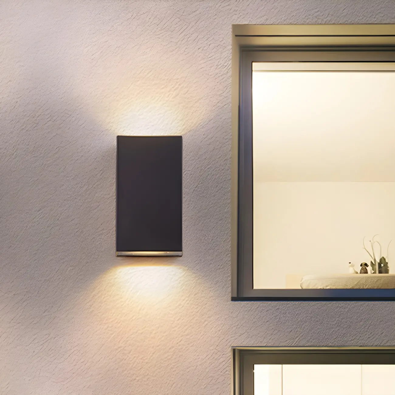 Modern Black LED Rectangular Wall Light for Outdoor Image - 1 | homeyfad