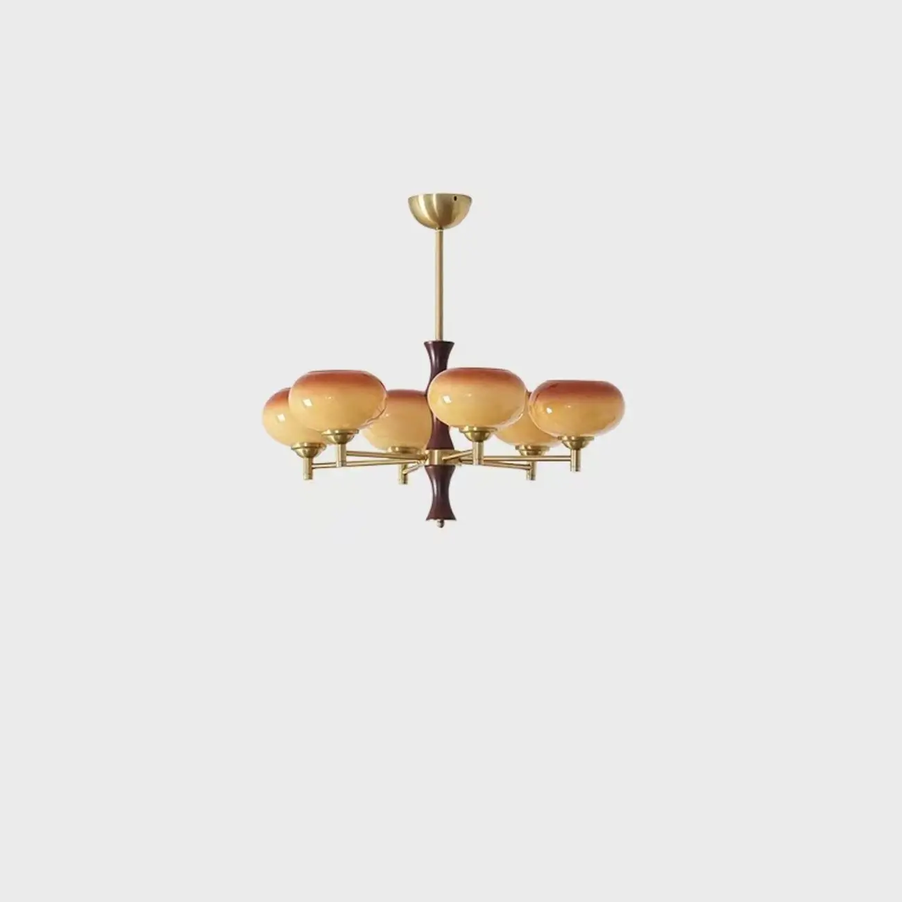 Vintage Elegant Gold Glass Linear Geometric Chandelier Image - 7 | homeyfad