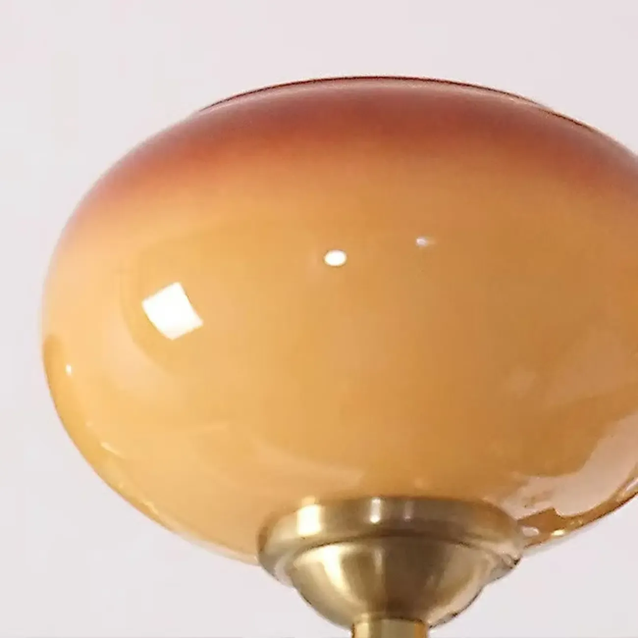 Vintage Elegant Gold Glass Linear Geometric Chandelier Image - 3