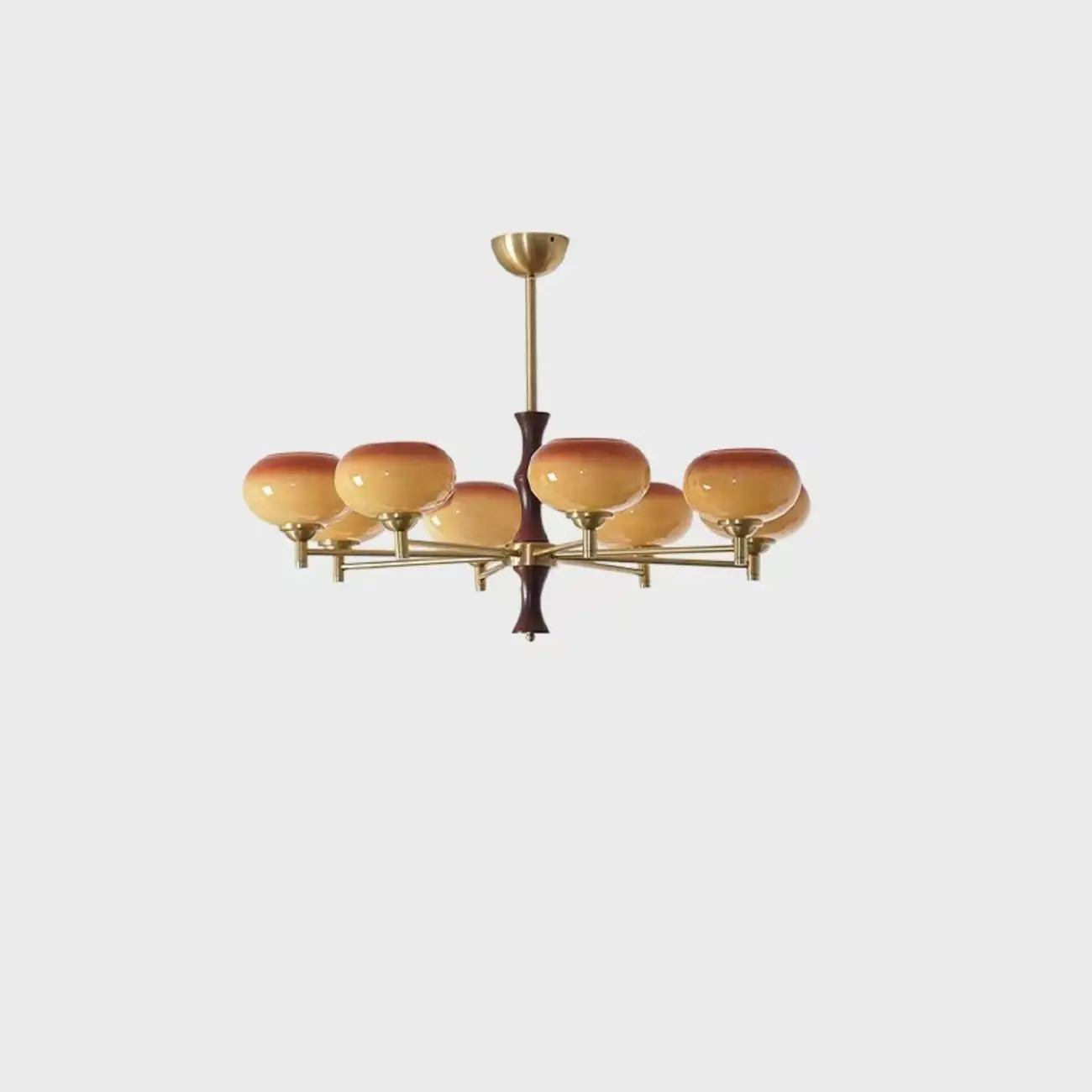 Vintage Elegant Gold Glass Linear Geometric Chandelier Image - 9 | homeyfad