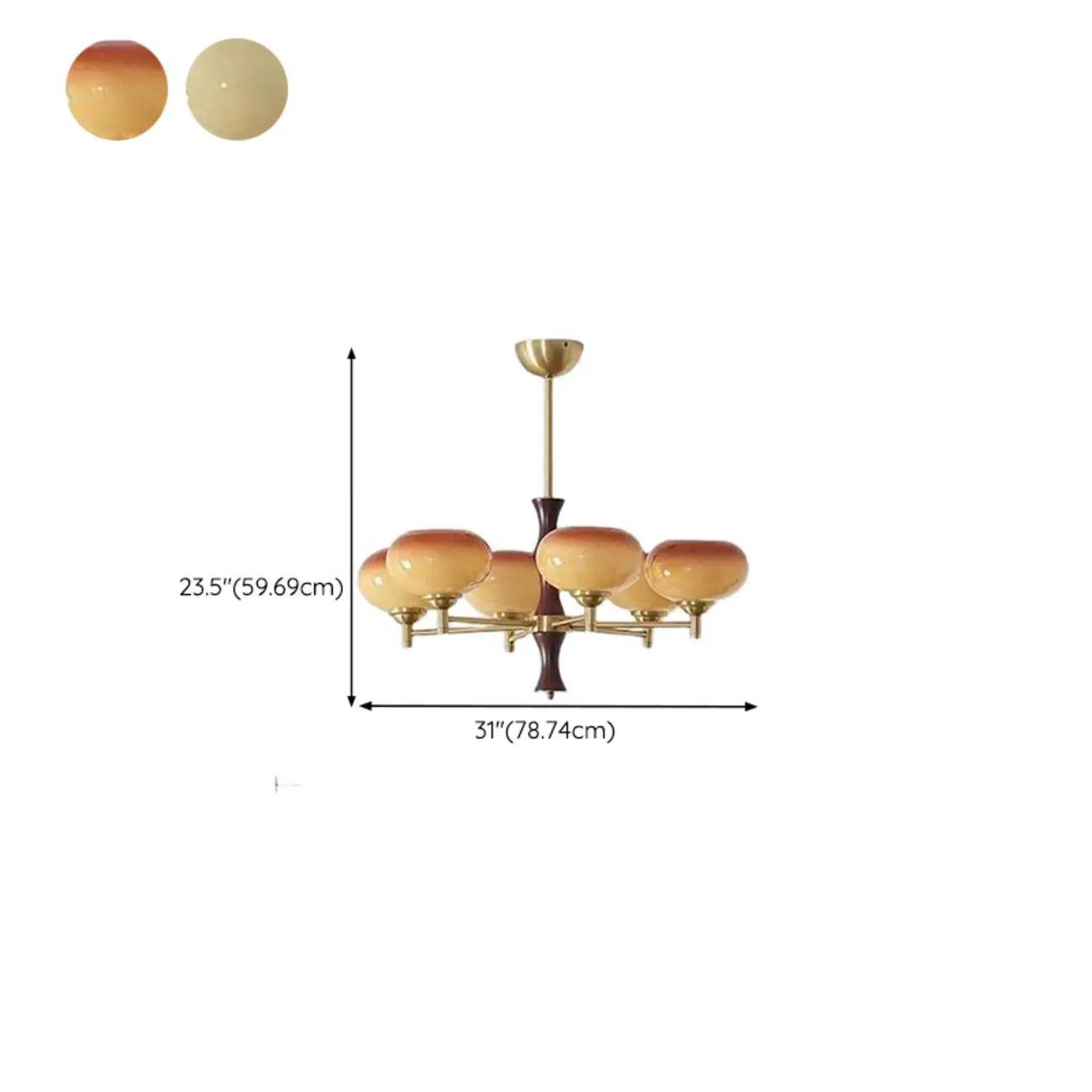 Vintage Elegant Gold Glass Linear Geometric Chandelier Image - 12 | homeyfad