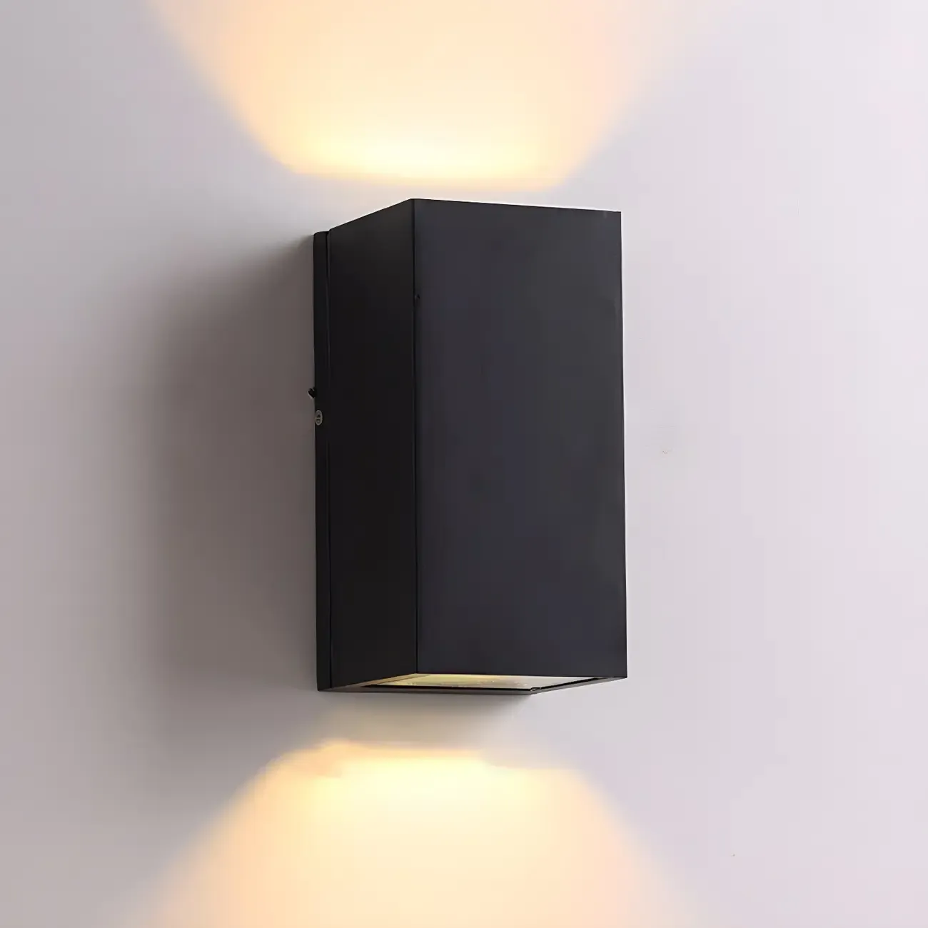 Modern Black LED Rectangular Wall Light for Outdoor Image - 3