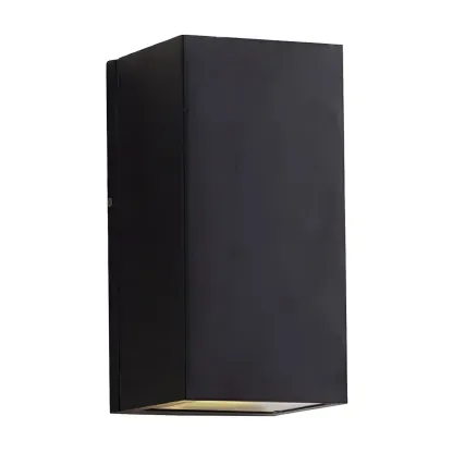 Modern Black LED Rectangular Wall Light for Outdoor Image - 4