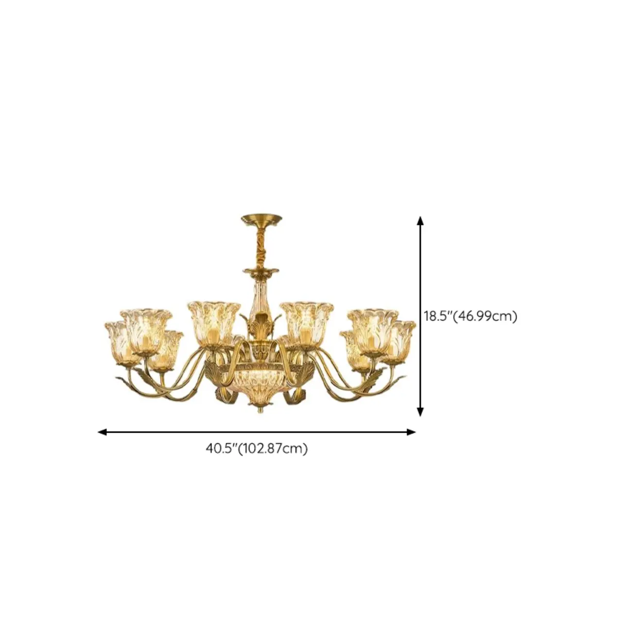 Gold Floral Glass Crystal Linear Modern Chandelier Image - 23 | homeyfad