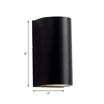 Modern Black LED Rectangular Wall Light for Outdoor Image - 12