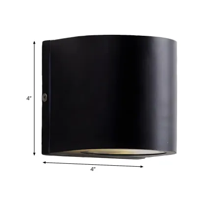 Modern Black LED Rectangular Wall Light for Outdoor Image - 15