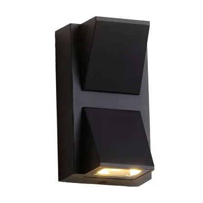 Modern Black LED Rectangular Wall Light for Outdoor Image - 17