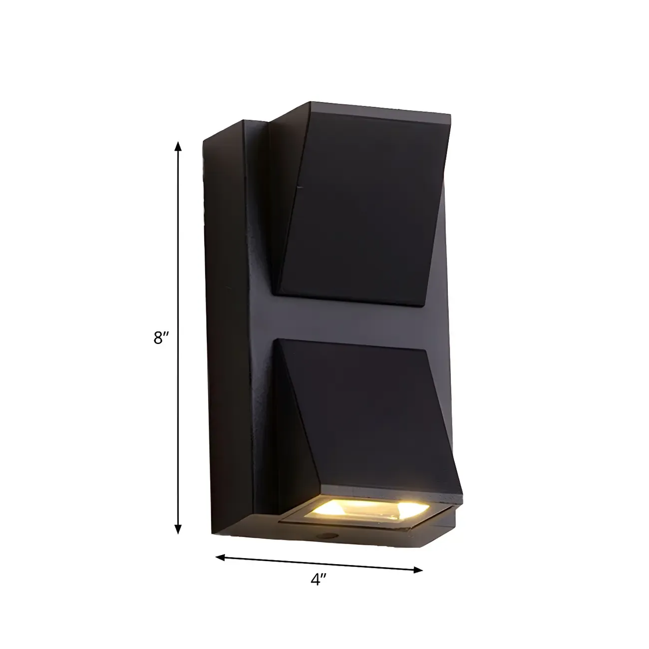 Modern Black LED Rectangular Wall Light for Outdoor Image - 18