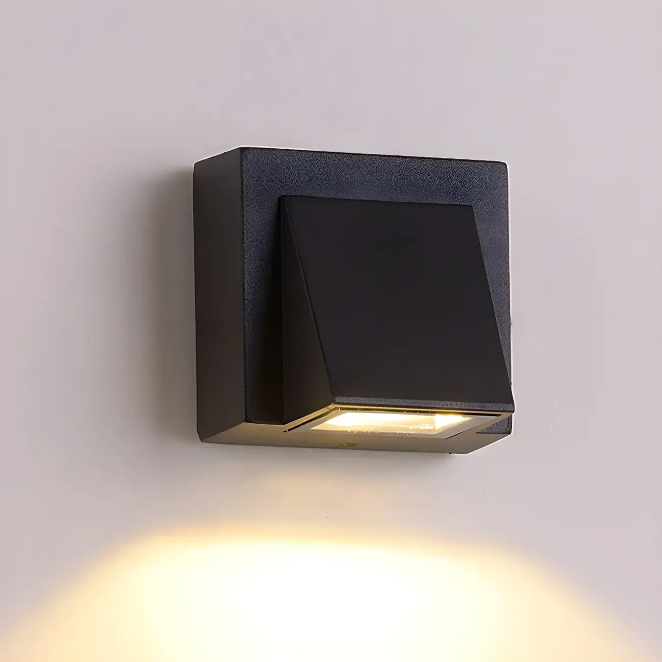 Modern Black LED Rectangular Wall Light for Outdoor Image - 19