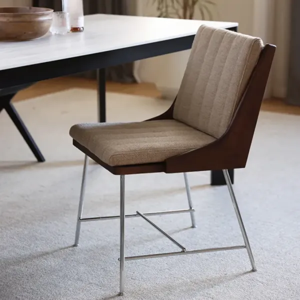 Mid-Century Modern Upholstered Dining Chair