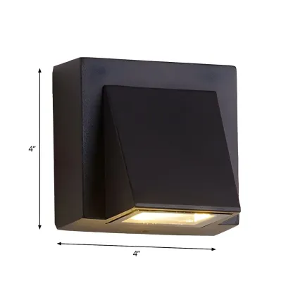 Modern Black LED Rectangular Wall Light for Outdoor Image - 21