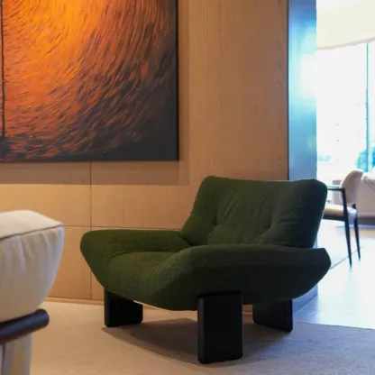 Modern Trufted Back Side Chair Loop Yarn Living Room Image - 2