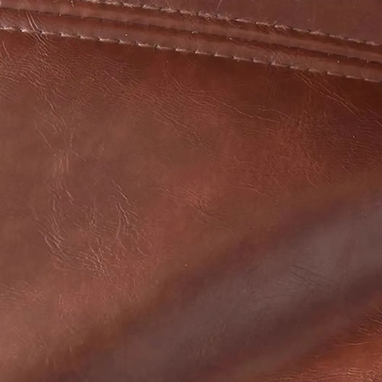 Mid-Century Modern Top Grain Leather Arm Chair Wood Frame Image - 12