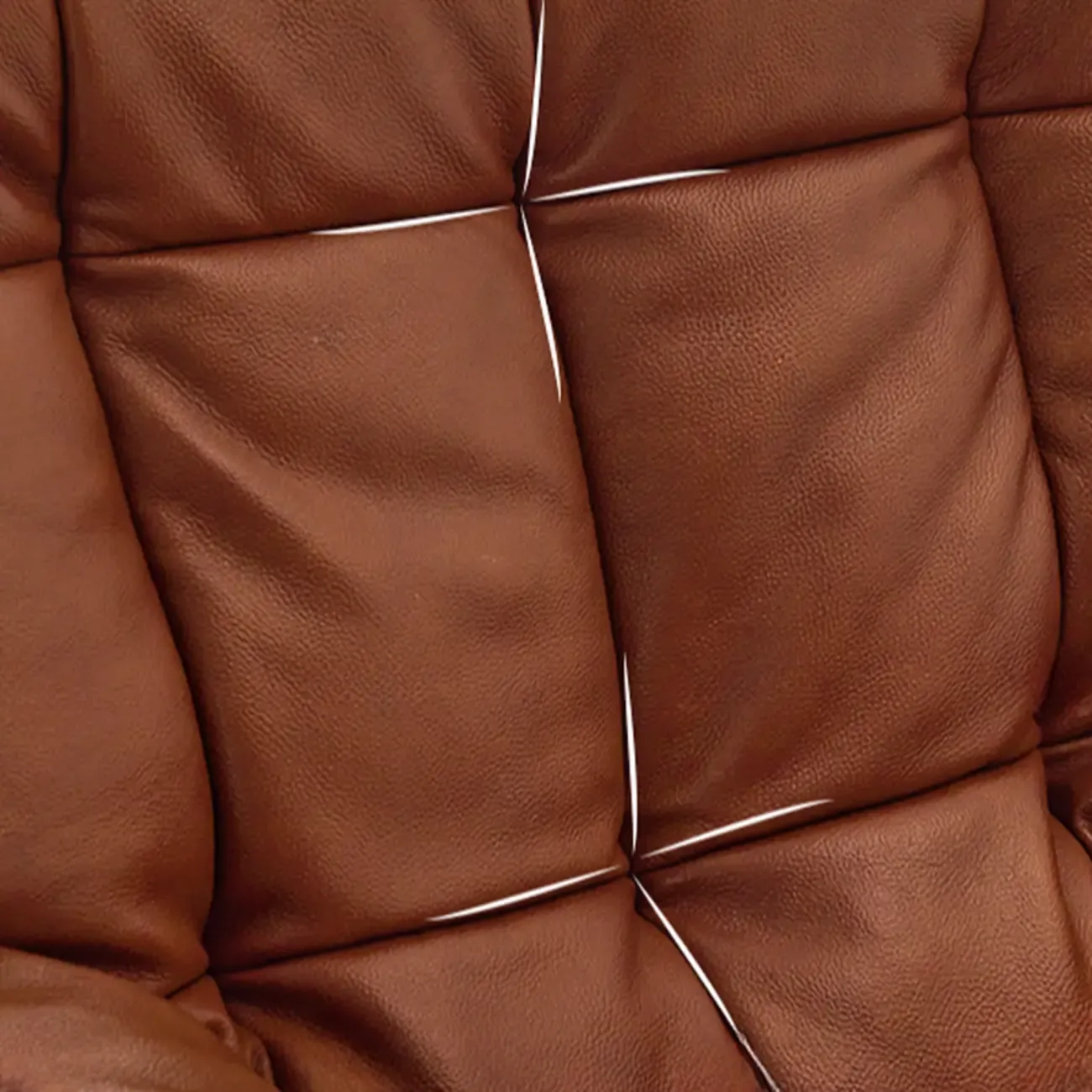 Brown Upholstered Genuine Leather Living Room Accent Chair Image - 10